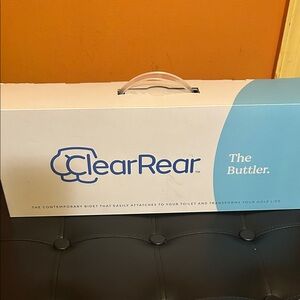 Clear Rear Bidet Attachment - Blue and White